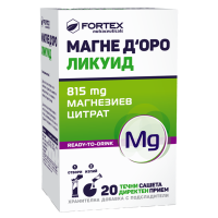 Магне Д'оро Ликуид FORTEX дозир.раствор с подсластителем д/пр внутрь 15мл/саше №20